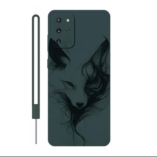 Sunrive Hülle Kompatibel mit Samsung Galaxy S20+ 4G Case,matt Handyhülle Schutzhülle Etui TPU Rückseite (grün) +1xHandykette Handschlaufe von Sunrive