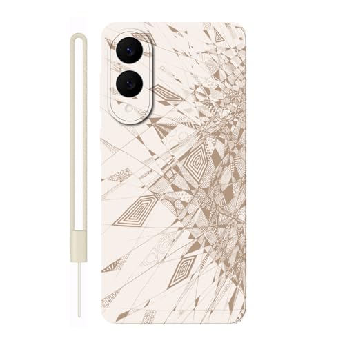 Sunrive Hülle Kompatibel mit Samsung Galaxy S25 Edge Case,matt Handyhülle Schutzhülle Etui TPU Rückseite (weiß) +1xHandykette Handschlaufe von Sunrive
