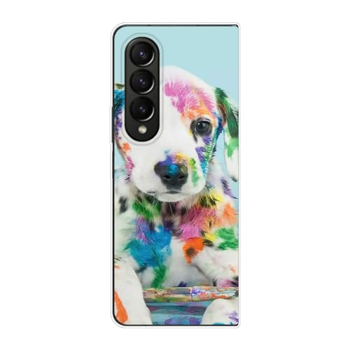 Sunrive Hülle Kompatibel mit Samsung Galaxy Z Fold4,Transparent Handyhülle Schutzhülle Etui Karikatur Muster PC Case (Bäume, Himmel, Sterne) MEHRWEG von Sunrive