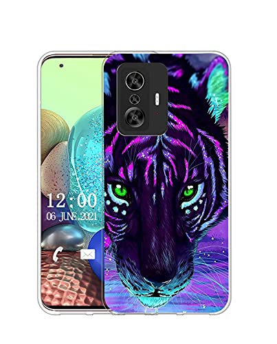 Sunrive Hülle Kompatibel mit Xiaomi Mi 11T Pro 5G Silikon, Transparent Handyhülle Schutzhülle Etui Case (Q Tiger 2)+Gratis Universal Eingabestift MEHRWEG von Sunrive