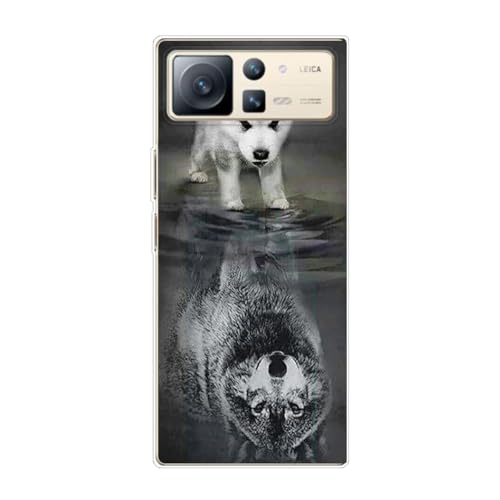 Sunrive Hülle Kompatibel mit Xiaomi Mix Fold2,Transparent Handyhülle Schutzhülle Etui Karikatur Muster PC Case (Bäume, Himmel, Sterne) MEHRWEG von Sunrive