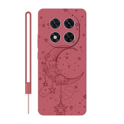 Sunrive Hülle Kompatibel mit Xiaomi Redmi Note 14 Pro 5G Case,matt Handyhülle Schutzhülle Etui TPU Rückseite (rot) +1xHandykette Handschlaufe von Sunrive