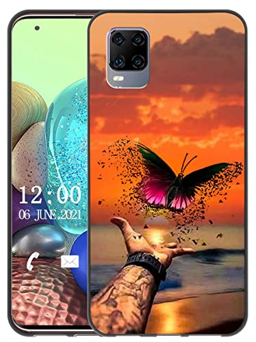 Sunrive Hülle Kompatibel mit ZTE Smartphone AXON 11 5G Silikon, Transparent Handyhülle Schutzhülle Etui Case (X Schmetterling)+Gratis Universal Eingabestift MEHRWEG von Sunrive