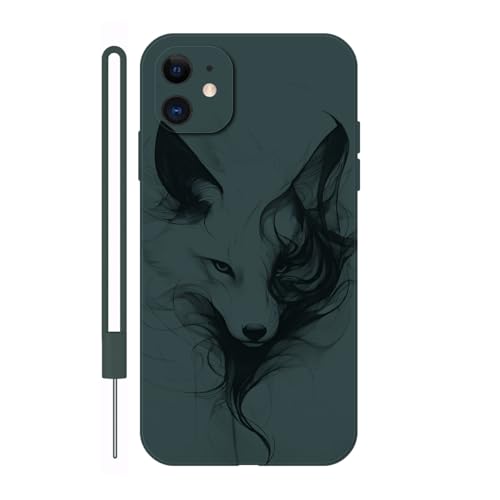 Sunrive Hülle Kompatibel mit iPhone 11 Case,matt Handyhülle Schutzhülle Etui TPU Rückseite (grün) +1xHandykette Handschlaufe von Sunrive