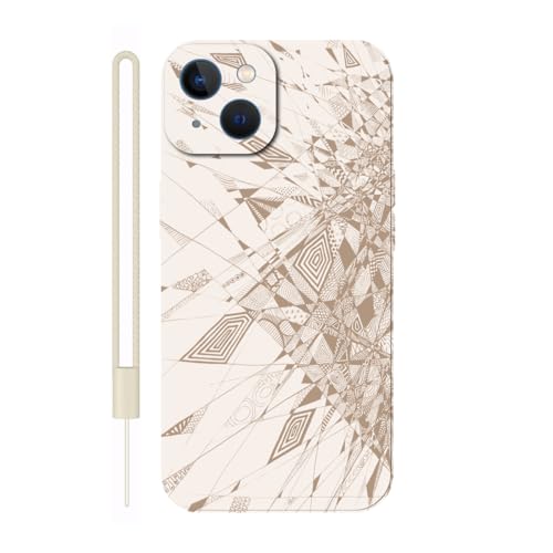 Sunrive Hülle Kompatibel mit iPhone 13 Case,matt Handyhülle Schutzhülle Etui TPU Rückseite (weiß) +1xHandykette Handschlaufe von Sunrive