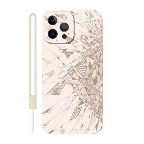Sunrive Hülle Kompatibel mit iPhone 13 Pro Case,matt Handyhülle Schutzhülle Etui TPU Rückseite (weiß) +1xHandykette Handschlaufe von Sunrive