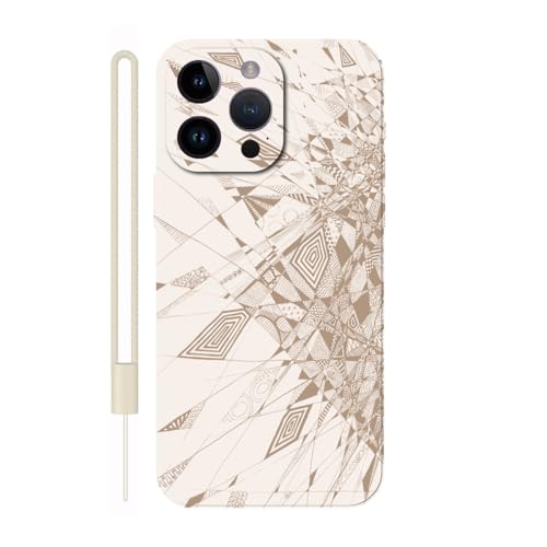 Sunrive Hülle Kompatibel mit iPhone 14 Pro Max Case,matt Handyhülle Schutzhülle Etui TPU Rückseite (weiß) +1xHandykette Handschlaufe von Sunrive