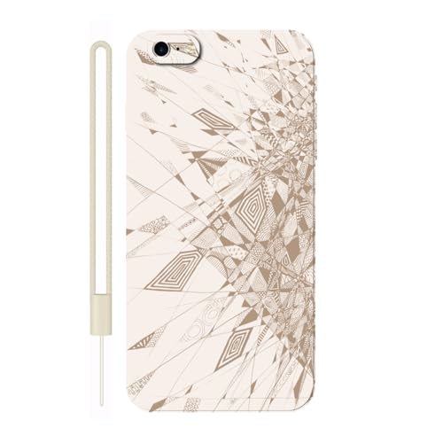 Sunrive Hülle Kompatibel mit iPhone 6 Plus/6s Plus Case,matt Handyhülle Schutzhülle Etui TPU Rückseite (weiß) +1xHandykette Handschlaufe von Sunrive