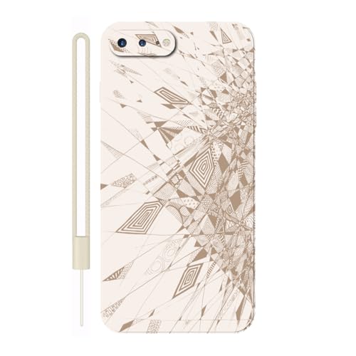 Sunrive Hülle Kompatibel mit iPhone 7 Plus/8 Plus Case,matt Handyhülle Schutzhülle Etui TPU Rückseite (weiß) +1xHandykette Handschlaufe von Sunrive