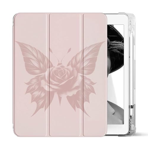 Sunrive Tablet hülle kompatibel mit Huawei MatePad SE 11" 2024,PU Leder Stoßfeste Etui Trifold Ständer Schutzhülle mit Stifthalter Auto Sleep/Wake-pink von Sunrive