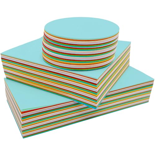 300 Stück Moderationskarten Set,Moderationskarten Rund,Moderationskarten Set Rund,Rechteck Rund Bunte Karten für Die Metaplankarten Rund,Bunt Lehrerbedarf für Präsentation und Vortrag von Sunshine smile