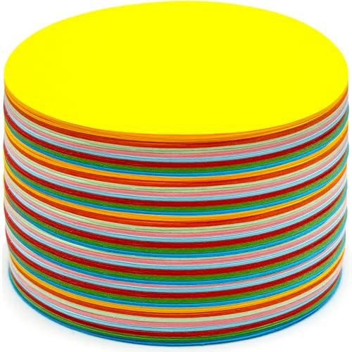 300 Stück Moderationskarten Set,Moderationskarten Rund,15cm Moderationskarten Set Rund,Präsentationskarten,Moderationskarten Set Klein,Bunt Lehrerbedarf für Präsentation und Vortrag von Sunshine smile
