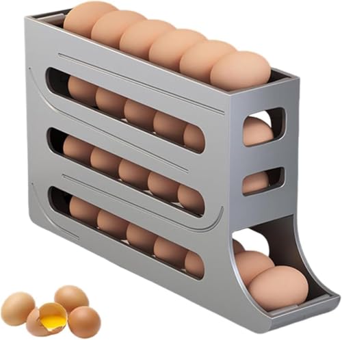 Eierhalter für 30 Eier,4 Etagen Eierbehälter für Kühlschrank,Eier Aufbewahrung,Stapelbarer Eier-Organizer,Eierhalter Kühlschrank,Eier Aufbewahrung Kühlschrank,Automatisch Rollender Eierspender Eierhalter für 30 Eier,4 Etagen Eierbehälter für Kühlschrank,Eier Aufbewahrung,Stapelbarer Eier-Organizer,Eierhalter Kühlschrank,Eier Aufbewahrung Kühlschrank,Automatisch Rollender Eierspender von Sunshine smile