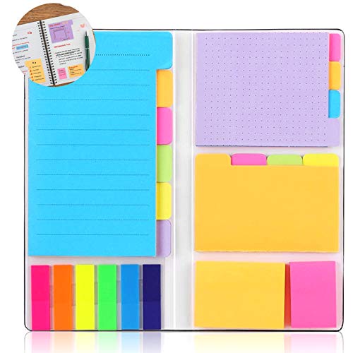 Klebezettel Haftnotizen Set,406 Stück klebezettel klein papier,Seiten Marker Lesezeichen,bunte Mini Sticky Notes,Selbstklebende Notizzettel,Index Tabs Flaggen,Notizpapier Set,Klebezettel,Sticky Notes von Sunshine smile