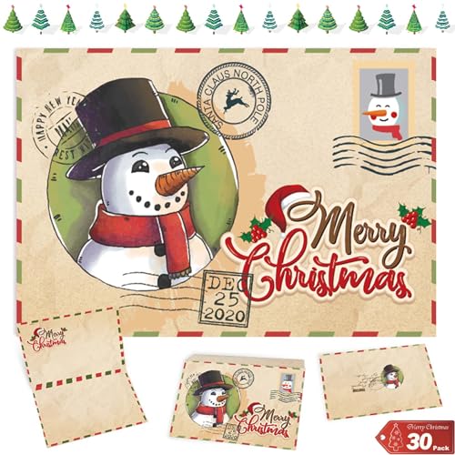 Weihnachtskarten mit Umschläg Set,15PCS Weihnachten Klappkarten,Weihnachtspostkarten,Blanko Postkarten Grußkarten,Weihnachtskarten mit Umschlägen,Karten Weihnachten,Grußkarten Set Weihnachten Geschenk von Sunshine smile