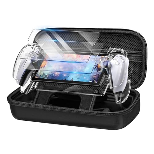 SunshineFace Tasche für Playstation Portal, 8 in 1 PS Portal Tasche mit Klarsichthülle 2 Bildschirmschutzfolien 4 Daumengriffkappen, Portable Reisetasche Zubehör für PS5 Portal SunshineFace Tasche für Playstation Portal, 8 in 1 PS Portal Tasche mit Klarsichthülle 2 Bildschirmschutzfolien 4 Daumengriffkappen, Portable Reisetasche Zubehör für PS5 Portal von SunshineFace