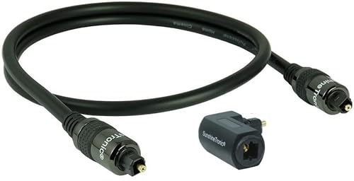 1,5m SunshineTronic Premium Optisches Kabel, Toslink Kabel + Toslink Winkeladapter #HC1.5 von SunshineTronic