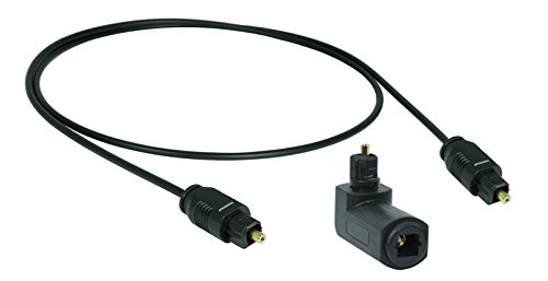 1,8m SunshineTronic Optisches Toslink Digital Audio Kabel SPDIF + Toslink-Winkelstecker # drehbar # hochwertig von SunshineTronic