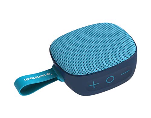 Sunstech Brick Tragbarer Lautsprecher TWS 5W wasserdicht IPX7 FM Radio Bluetooth V5.0 MP3-Player über Speicherkarten blau von Sunstech