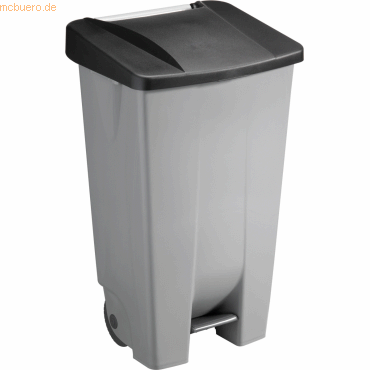 Sunware Abfallcontainer Kunststoff 120l grau mit schwarzem Deckel von Sunware