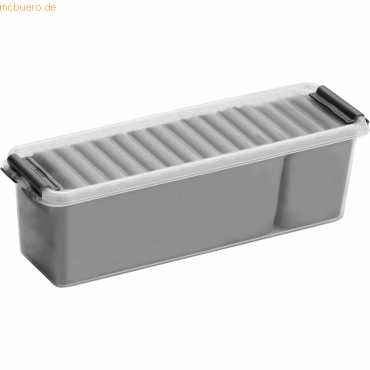 Sunware Aufbewahrungsbox mit Deckel 1,3 Liter 84x90x270mm transparent von Sunware