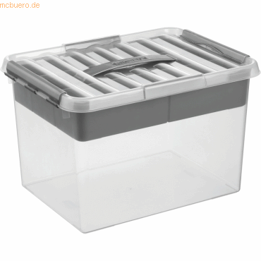 Sunware Aufbewahrungsbox mit Deckel 22 Liter 260x400x300mm transparent von Sunware