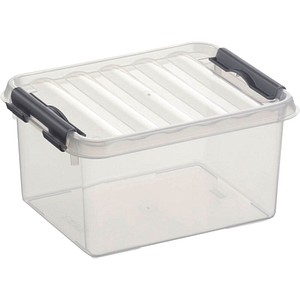 sunware Q-line Aufbewahrungsbox 2,0 l transparent 20,0 x 15,0 x 10,0 cm von Sunware