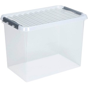 sunware Q-line Aufbewahrungsbox 62,0 l transparent 60,0 x 40,0 x 34,0 cm von Sunware