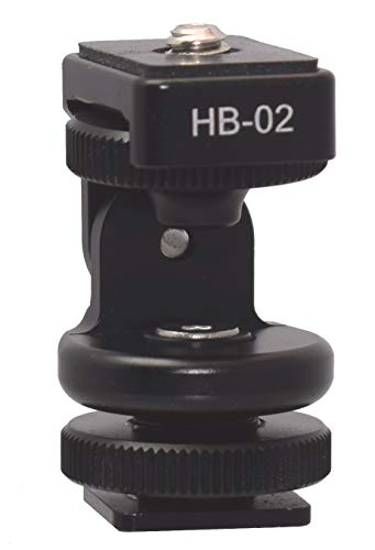 SUNWAYFOTO HB-02 Kamera Monitor Mount mit Kaltschuhadapter, 360° drehbar und 180° neigbar, Kamera Monitor Halterung für Monitor, Camcorder, Mikrofon, Videoleuchten,1/4''1/4" Schraube von Sunwayfoto