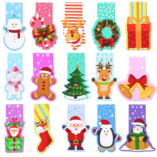Lesezeichen Kinder,30 Stück Weihnachten Magnetische Lesezeichen Bunt,Weihnachtsgeschenke Magnetic Markings Santa Schneemann Seitenclips Markierungen,Buchmarkierungen Mitgebsel für Schüler Lehrer Lesezeichen Kinder,30 Stück Weihnachten Magnetische Lesezeichen Bunt,Weihnachtsgeschenke Magnetic Markings Santa Schneemann Seitenclips Markierungen,Buchmarkierungen Mitgebsel für Schüler Lehrer von Sunwuun