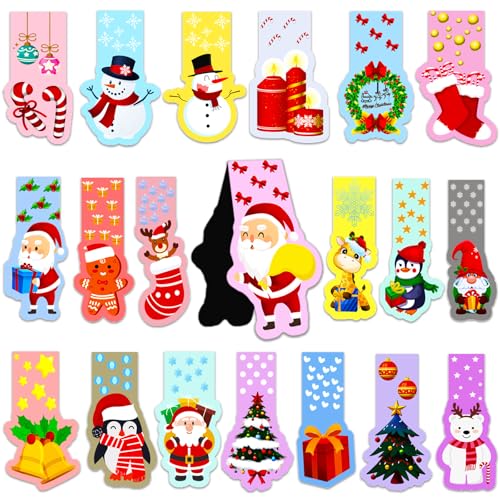 Lesezeichen Kinder,40 Stück Weihnachten Magnetische Lesezeichen Bunt,Weihnachtsgeschenke Magnetic Markings Santa Schneemann Seitenclips Markierungen,Buchmarkierungen Mitgebsel für Schüler Lehrer Lesezeichen Kinder,40 Stück Weihnachten Magnetische Lesezeichen Bunt,Weihnachtsgeschenke Magnetic Markings Santa Schneemann Seitenclips Markierungen,Buchmarkierungen Mitgebsel für Schüler Lehrer von Sunwuun