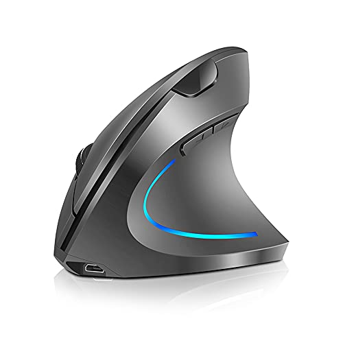 Sunydog 2,4 G BT Dual-Mode Wireless Vertical Mouse Wiederaufladbare Maus RGB-Streamer 3 Stufen einstellbare DPI von Sunydog
