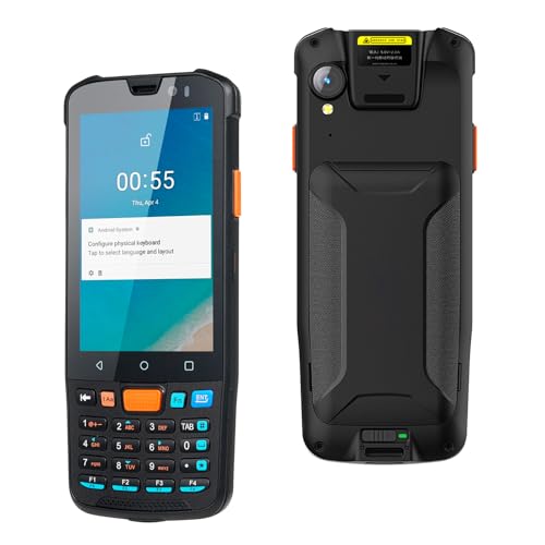 Sunydog Android 11.0 Handheld-Terminal PDA 1D / 2D Scanner Barcodeleser zur Erfassung von NFC-Daten 4G Wi-Fi BT mit Touchscreen von 4 Zoll (10,2 cm) Rückkamera mit 1300 W für kleine Unternehmen von Sunydog