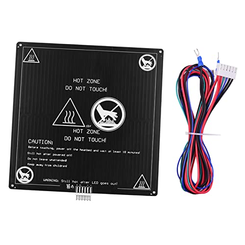 Sunydog Heated Bed,12V Aluminium-Heizbett Hotbed 220 * 220 * 3mm mit Drahtkabel Heatbed Platform Kit Anwendbar auf Anet A8 A6 3D-Druckerteile von Sunydog