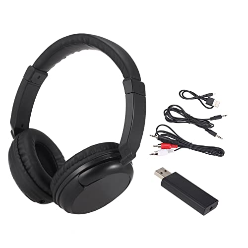 Sunydog - Kabelloses FM-Headset mit 3,5-mm-Sender und Cinch-Kabel für FM-Radio für TV, PC und MP3-Player Sunydog - Kabelloses FM-Headset mit 3,5-mm-Sender und Cinch-Kabel für FM-Radio für TV, PC und MP3-Player von Sunydog