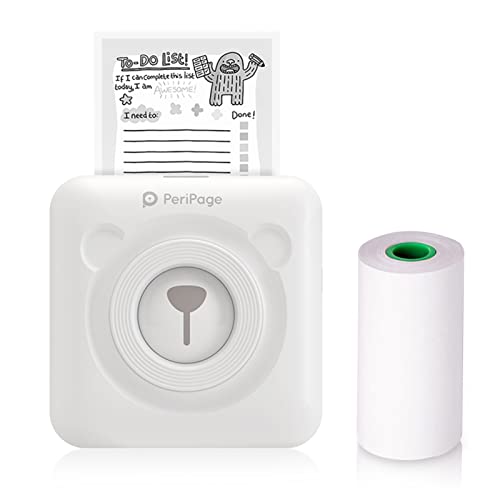 Sunydog Mini Pocket Wireless BT-Thermodrucker All-in-One-Bildfotoetikett Memo-Belegpapierdrucker AR-Fotofunktion mit USB-Kabel Unterstützung für Android iOS Smartphone Windows von Sunydog