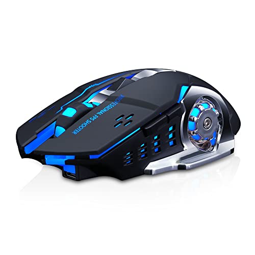 Sunydog Thunder Wolf Q13 Ladestummschaltung Drahtlose Maus Gaming Business Leuchtende mechanische Maus Grenzüberschreitende [Q13 Dual Mode] Technologie Schwarz von Sunydog