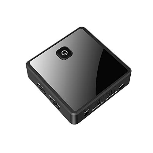 Sunydog ZF-380 2 in 1 Bluetooth 5.0 Sender Empfänger TV Lautsprecher 3,5 mm AUX Optischer Adapter o Musik Drahtloser Sender Empfänger für PC TV Auto Kopfhörer Drahtloser Adapter von Sunydog