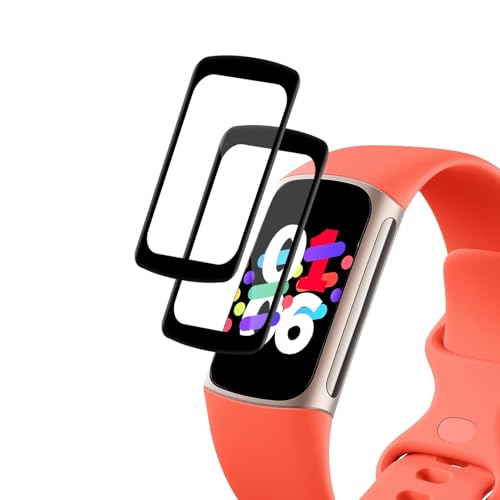 Sunyinice für Fitbit Charge 6 Panzerglas folie [Soft TPU] für Fitbit Charge 5/6 Schutz [2 Stück] Schutzfolie [Frei von Kratzern][HD Displayschutzfolie][Ultra-klar] von Sunyinice