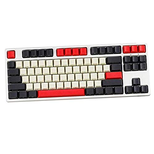 Keycaps, 87 Tasten, PBT-Tastenkappen, seitlich graviert, farblich passendes Thema, ODM-Tastaturtasten für US-Layout, Tastatur für Magic Duck/Filco/Keyboard-Tasten, mechanische ikbc Universal von Sunzit
