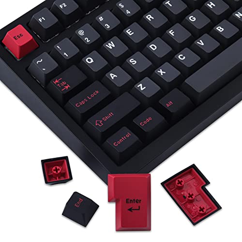 Sunzit Evil Dolch Keycaps Double Shot 170 Tasten Kirschprofil ABS-Tastenkappen für MX-Schalter ISO/ANSI-Layout Mechanische Tastatur von Sunzit