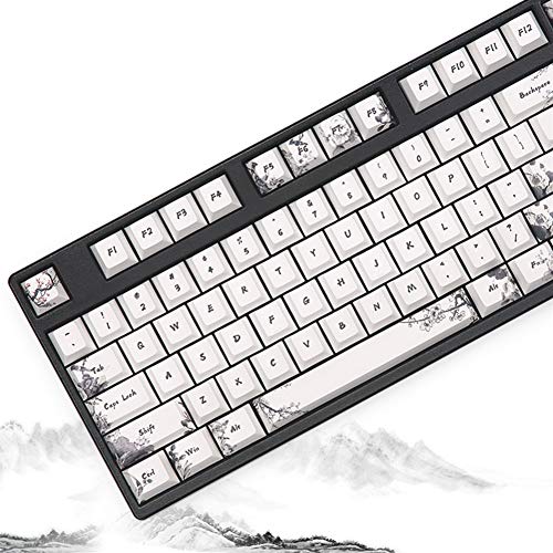 Sunzit Keycap Gaming, 108 Hot Sublimation Mechanische Tastatur PBT Keycap Original-Tastatur Tastatur Benutzerdefinierte Tasten von Sunzit