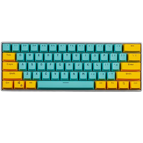 Sunzit Keycap Gaming, 61 Keycaps Backlight Zweifarbig Mechanische Tastatur PBT Tastenkappe für GH60 / RK61 / ALT61 / Annie/Keyboard Poker Keys von Sunzit