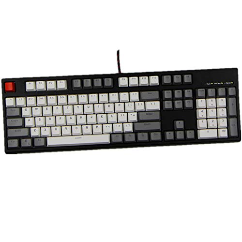 Sunzit Keycaps, 104 PBT Tasten Tastenkappen Mechanische Tastatur Double Backlit Word Transparent Color für Cherry MX - C von Sunzit