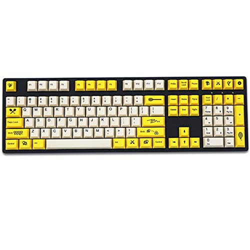 Sunzit Keycaps, 108 Tastatur mit Backlit Mechanische PBT Sublimation Keycaps Spezielle Tastenkappen Cherry Filo Duckling von Sunzit