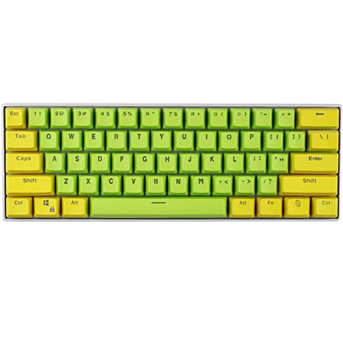 Sunzit Keycaps, 61 Keycaps Backlight Zweifarbig Mechanische Tastatur PBT Tastenkappe für GH60 / RK61 / ALT61 / Annie/Keyboard Poker Keys - D von Sunzit