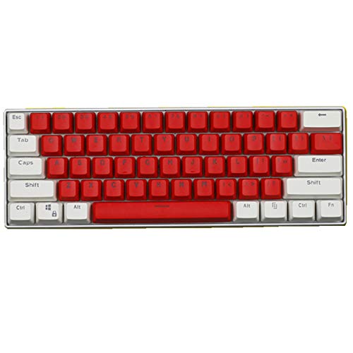 Sunzit Keycaps, 61 Keycaps Backlight Zweifarbig Mechanische Tastatur PBT Tastenkappe für GH60 / RK61 / ALT61 / Annie/Keyboard Poker Keys - D von Sunzit