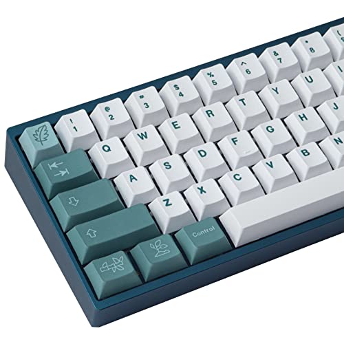 Sunzit PBT Keycaps 100 Tasten Cherry Profile Dye Sublimation Botanische Tastenkappen für ISO/ANSI-Layout 61/64/68/87 Gateron MX Switches Mechanische Tastatur von Sunzit