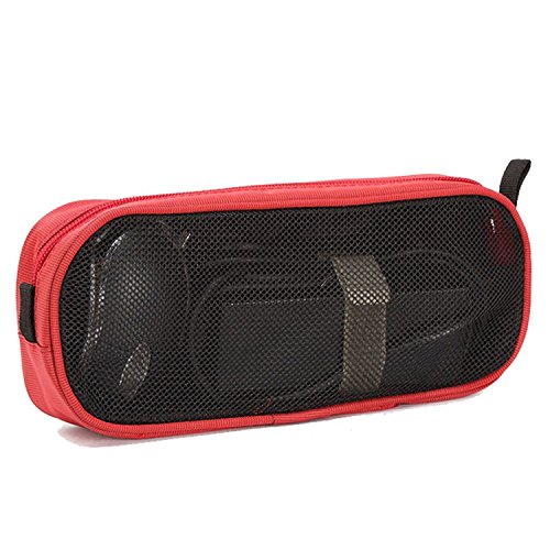 Laptop-Ladegerät-Hülle, Netzstoff, Laptopadapter, Universelles Elektronik-Zubehör, HDMI VGA/OTG Kabel/USB-Zubehör/Bluetooth/Wireless KFZ-FM-Transmitter, Red Mesh von AosBet