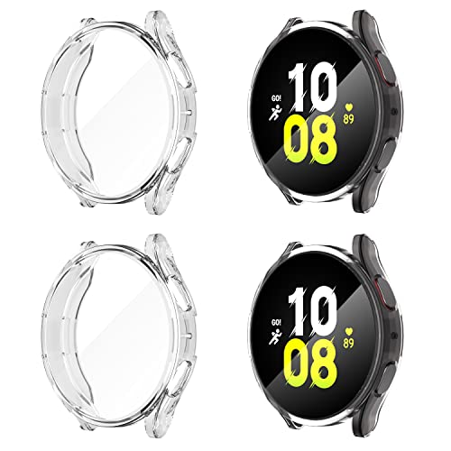 Diruite 4-Stück Schutzfolie für Samsung Galaxy Watch 5 40mm Schutzhülle, HD Stoßfestes Weiche TPU Hülle Vollschutz Displayschutzfolie für Samsung Galaxy Watch 5 40mm Screen Protector Case von Suoman